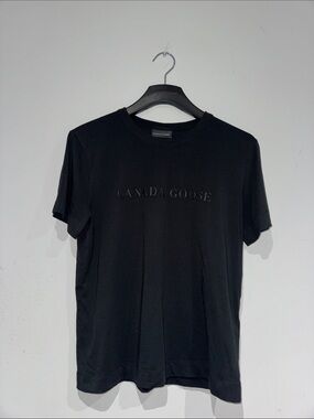 Canada Goose Black Embossed Logo Crew T-Shirt